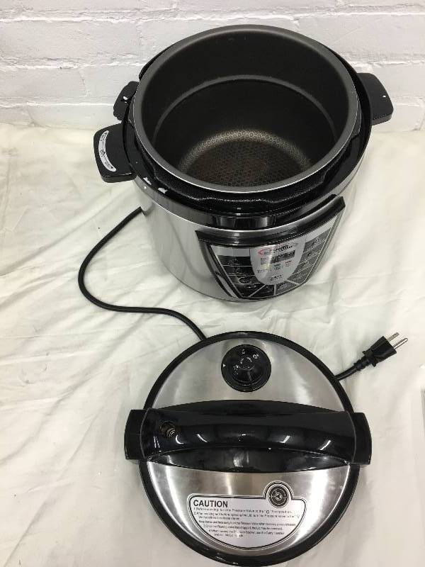 lot 49 image: Power Pressure Cooker XL 6 Quart - Silver