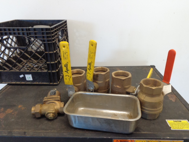 lot 39 image: Never Used Brass Valves