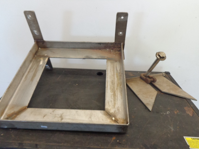 lot 40 image: Stainless Steel Bracket and Boat Anchor
