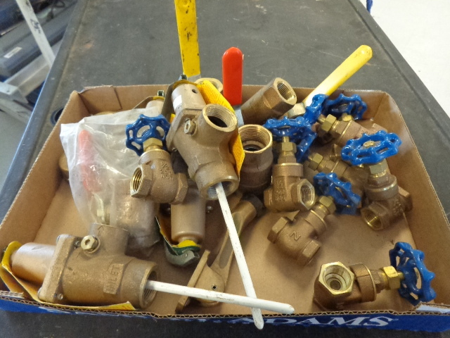 lot 42 image: Brass Temperature, Gate & Pressure Relief Valves