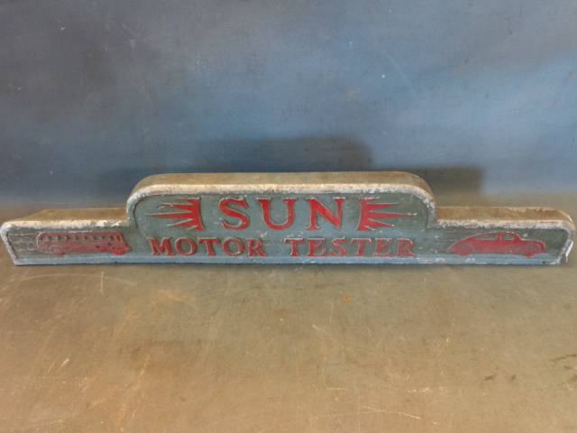lot 44 image:  Sun Motor Tester  Aluminum Sign