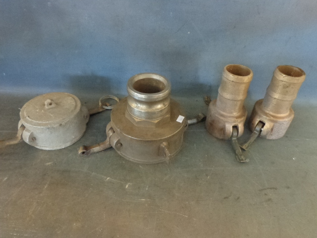lot 65 image: Stainless Steel & Brass Hose Couplers & Aluminum Cap