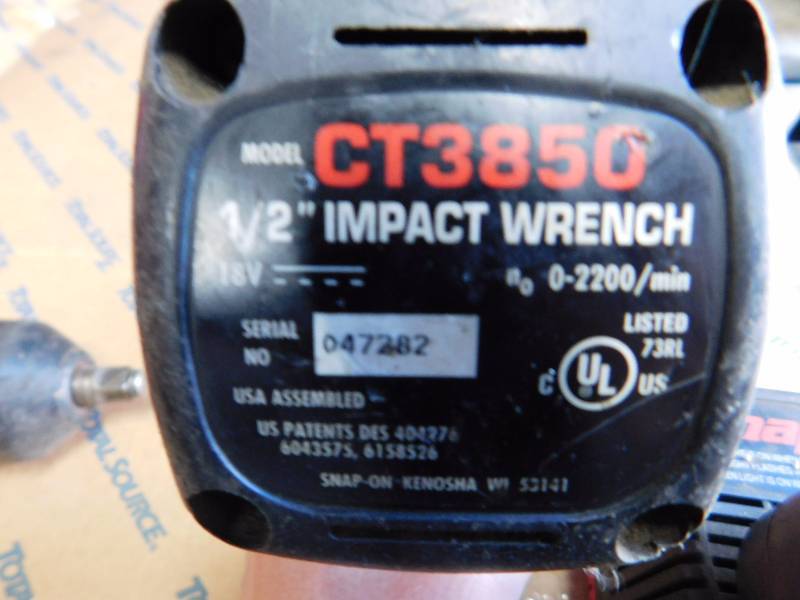 Two Snap On CT3850 12 Impact Wrenches