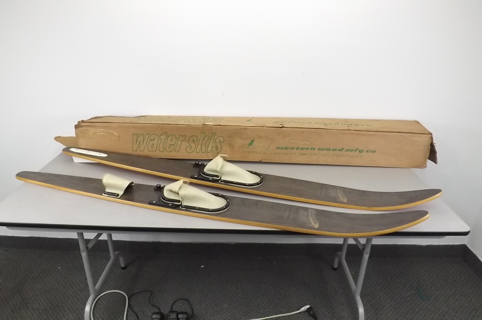 lot 37 image: Vintage Western Wood Water Skis