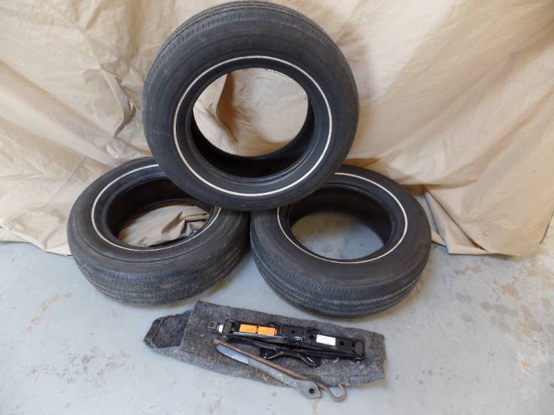 White Wall Tires and Jack