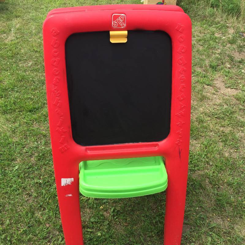 LITTLE TYKES CHALK BOARD AND ANOTHER TOY