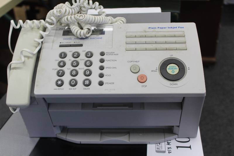 lot 128 image: Sharp Plain Paper Inkjet Fax Digital Answering Machine