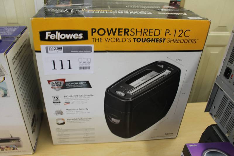 lot 111 image: Fellowes PowerShred P-12C Shredder