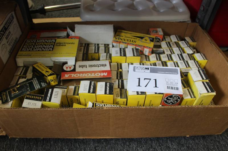 lot 171 image: Box Lot of Vintage MotorolaSylvania Electronic Tubes