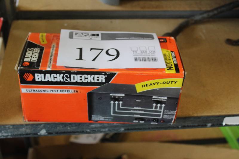 Black & Decker Heavy Duty Ultrasonic Pest Repeller, Bloomington Furniture,  Sporting Goods, & Electronics Surplus Sale
