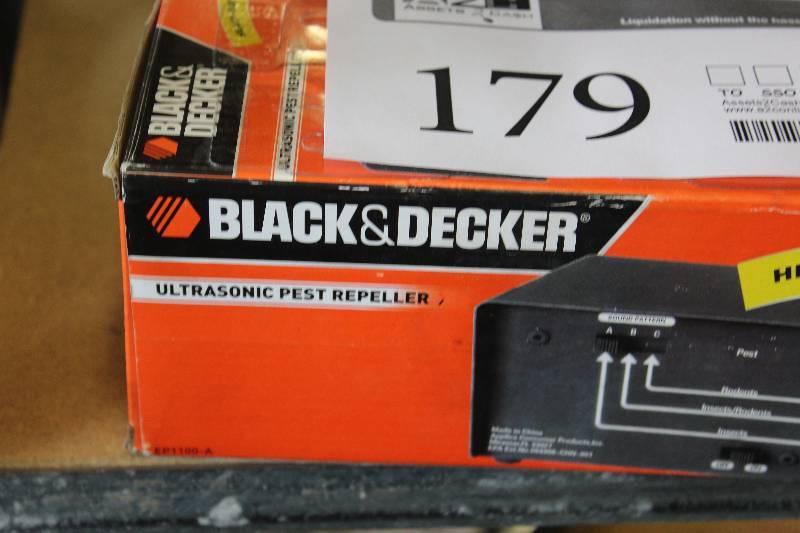 Black & Decker Heavy Duty Ultrasonic Pest Repeller, Bloomington Furniture,  Sporting Goods, & Electronics Surplus Sale