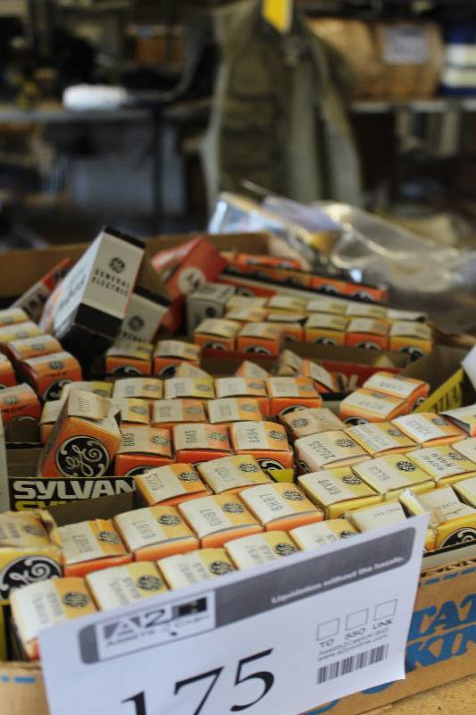 lot 175 image: Box Lot of Vintage GE Electronic Tubes