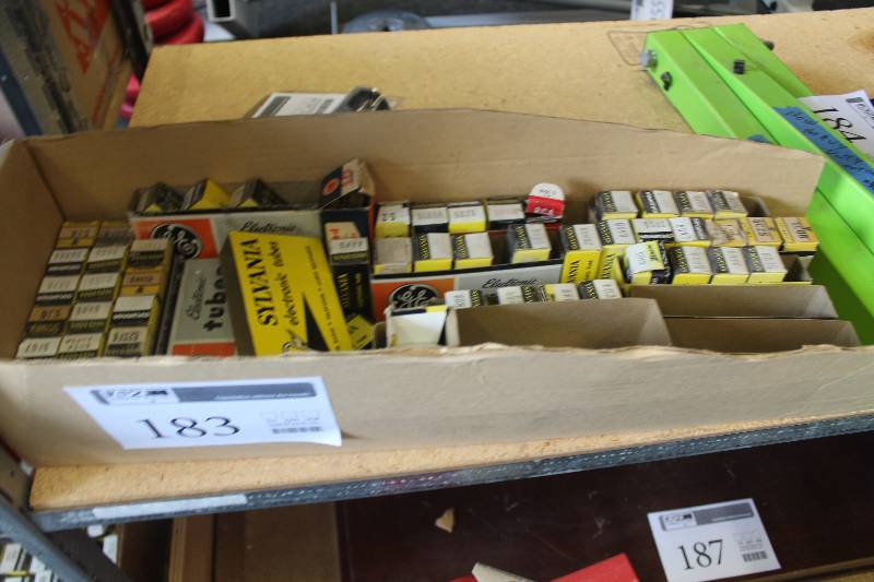 lot 183 image: Box Lot of Vintage GESylvania Electronic Tubes