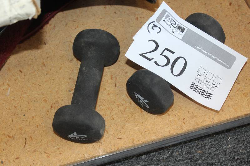lot 250 image: Lot of (2) Athletech Hand Weights