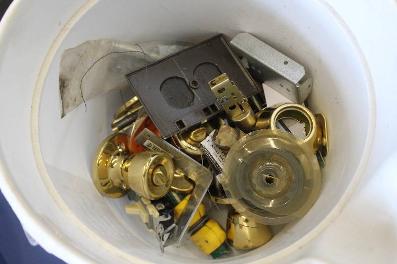 lot 235 image: Bucket Lot of Miscellaneous Hardware
