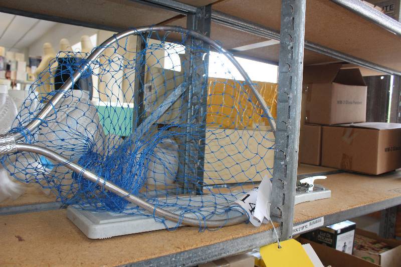 lot 214 image: Lot of (2) Fishing Equipment Including Net, Scale
