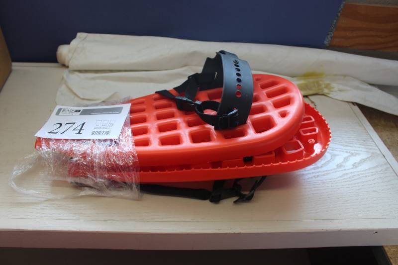 lot 274 image: Lot of Orange Plastic Snowshoes
