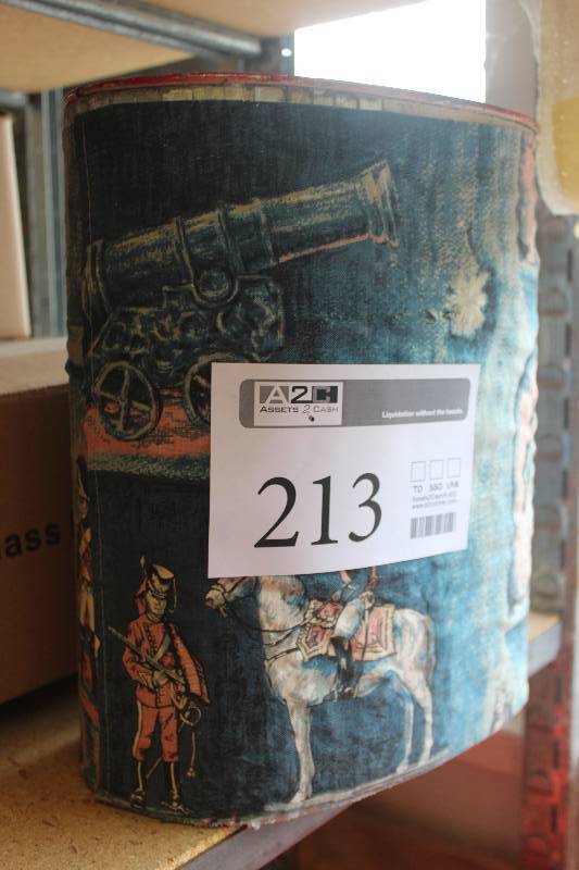 lot 213 image: Mural Oval Garbage Can