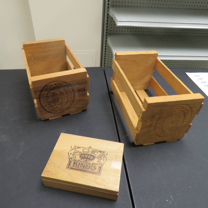 lot 179 image: small wood crates