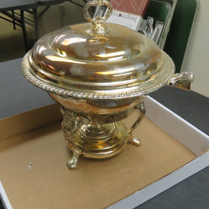 lot 244 image: Silver plated server