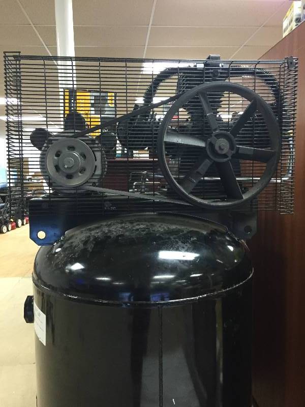 lot 13 image: Husky 80 Gal. 3-Cylinder Single Stage Electric Air Compressor Model # C801H