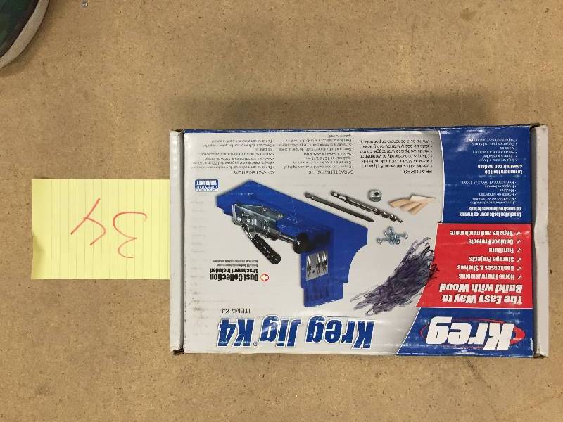 lot 34 image: Kreg Punches K4 Pocket-Hole System K4H New