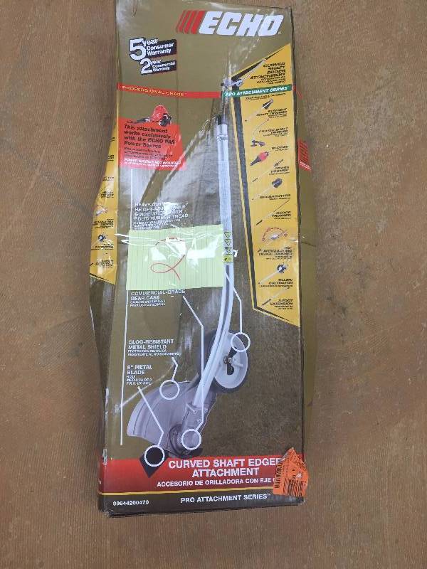 lot 2 image: Echo 99944200470 Curved Shaft Edger Attachment  New