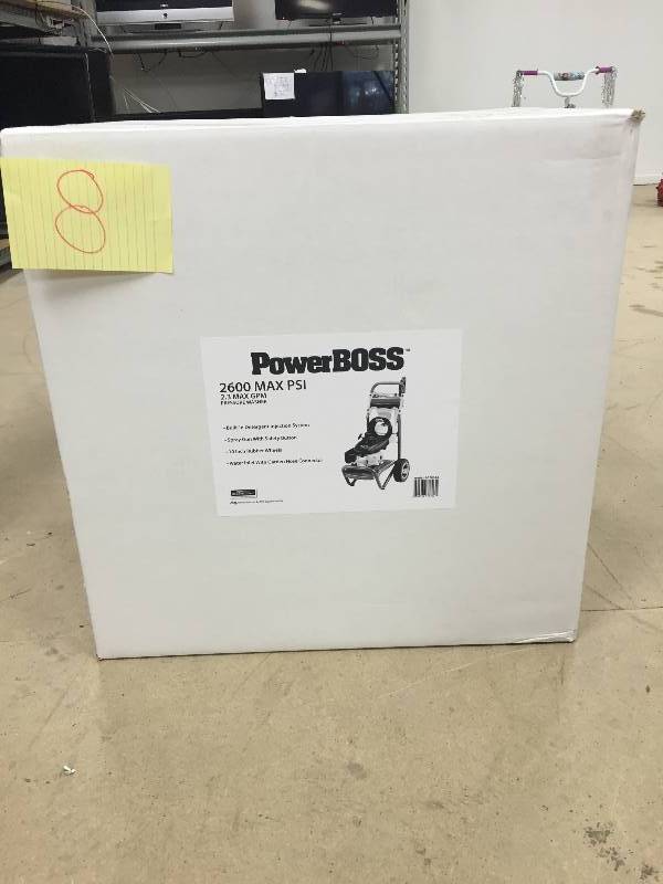 lot 8 image: PowerBOSS 2600 PSI (Gas - Cold Water) Pressure Washer w Honda Engine New