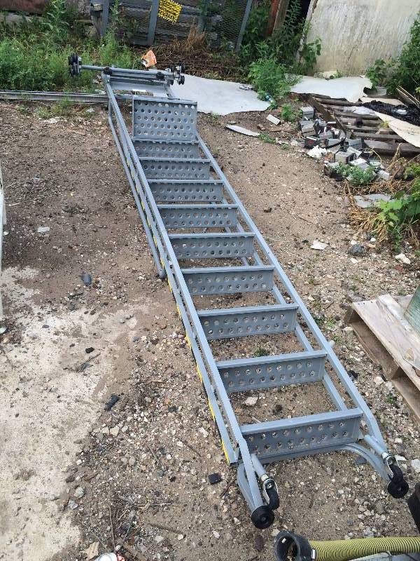Steel trolley  rack ladder