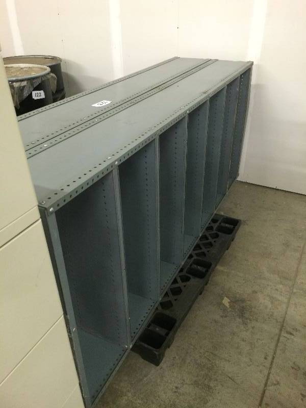 2 metal shelves