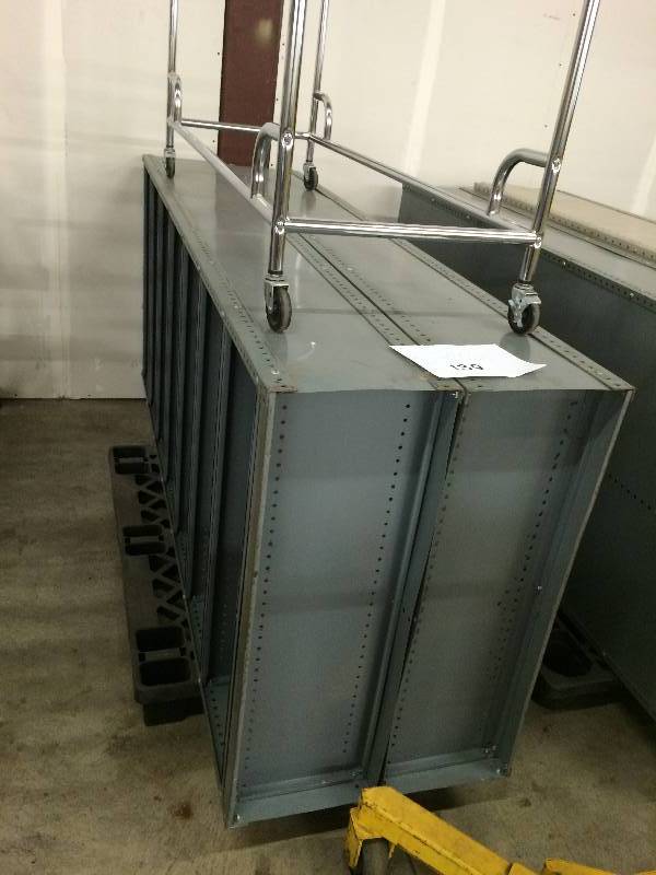 2 metal shelves