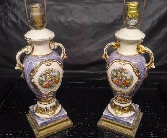 Antique Lamp Set (BlueLavender)