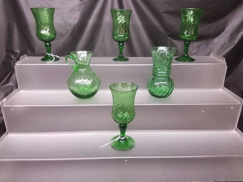 Vintage Emerald Glassware