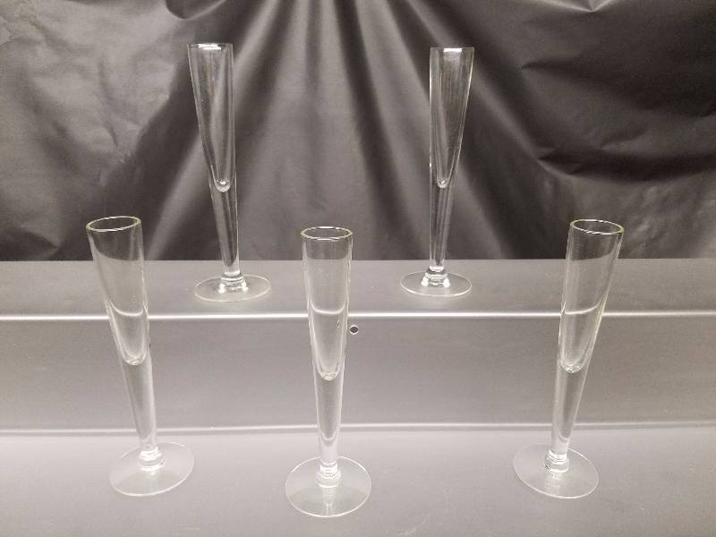 Vintage Leaded Glass Shot Set