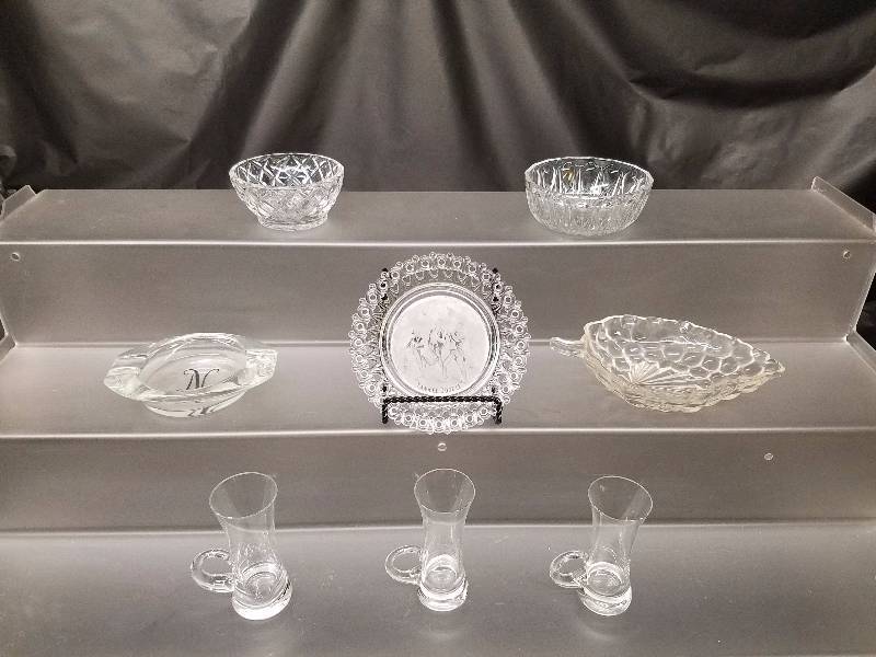 Vintage Leaded Clear GlassCrystal Set