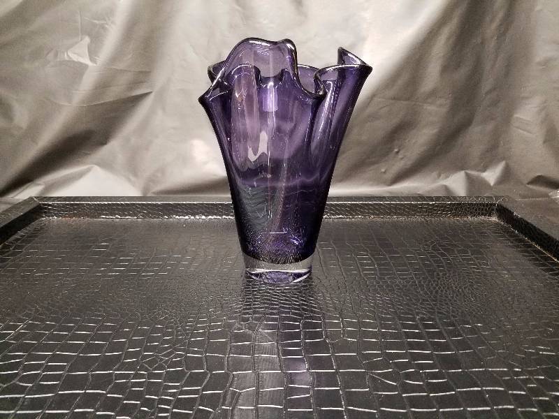 Vintage Poland Crystal Clear Crystal Vase