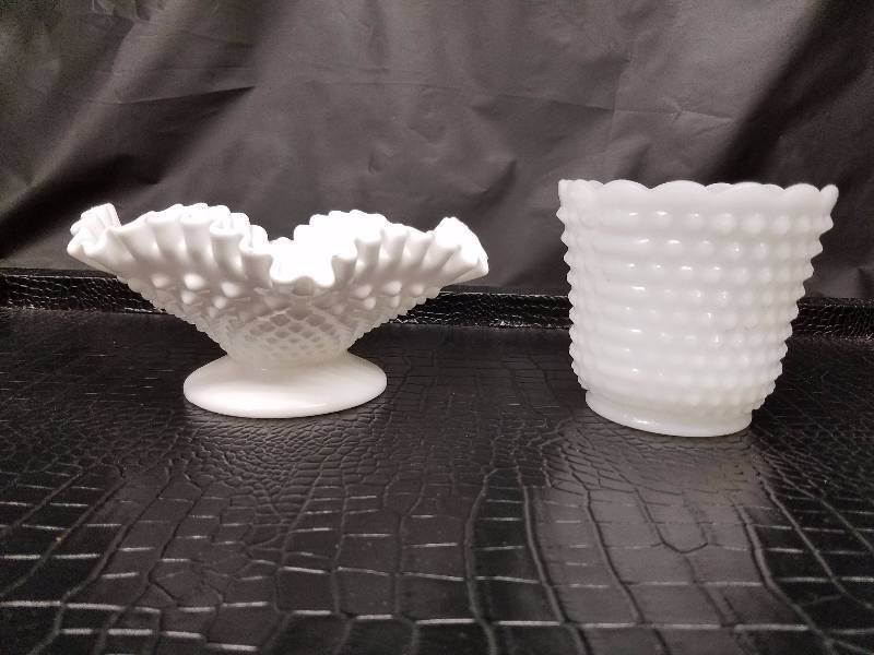 Vintage White Milk Glass