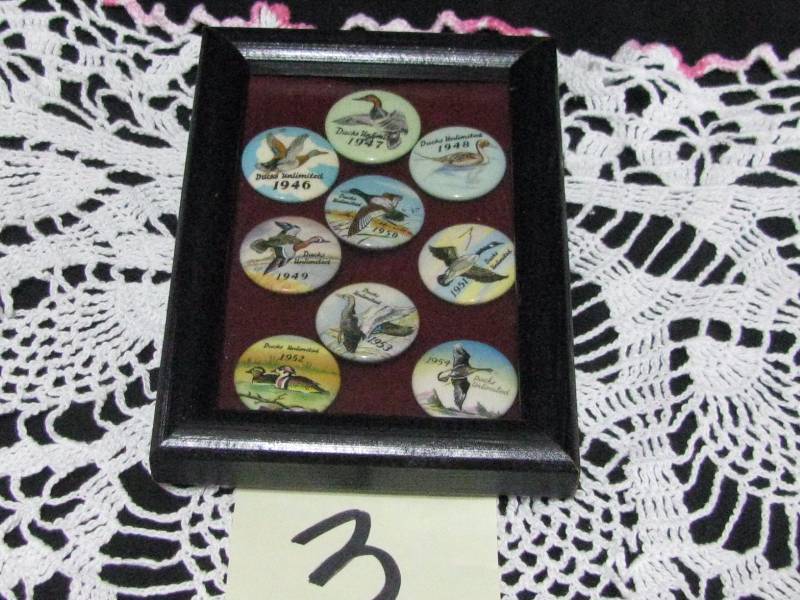 lot 3 image: 1946-1954 Ducks Unlimited Pin set