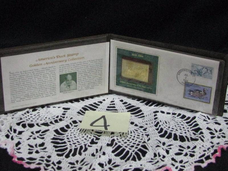lot 4 image: 50th Anniversary golden duck stamp