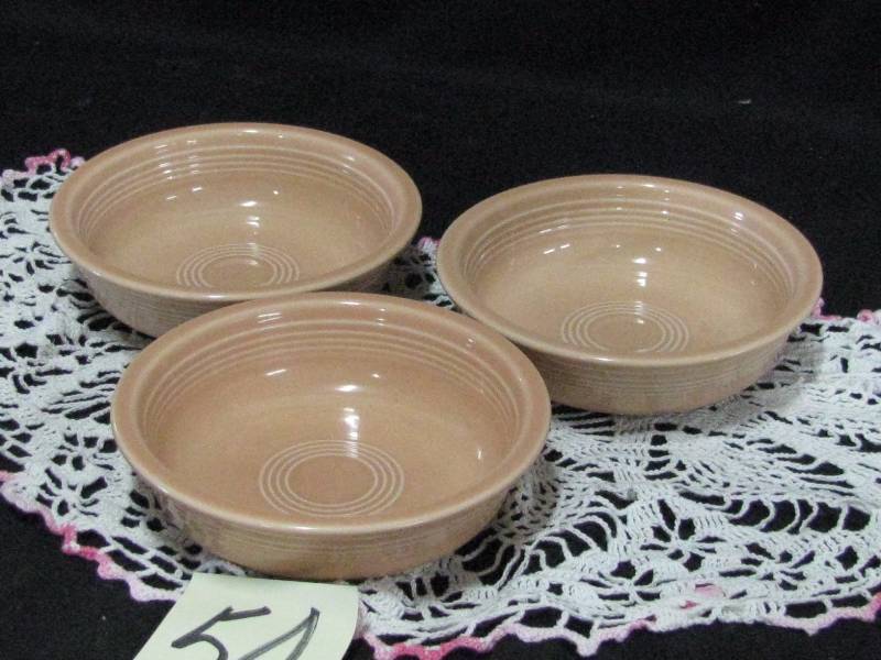 lot 54 image: Fiesta Soup Bowls