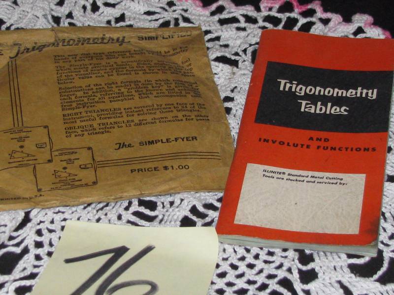 lot 76 image: Trigonometry Tables Book w disk