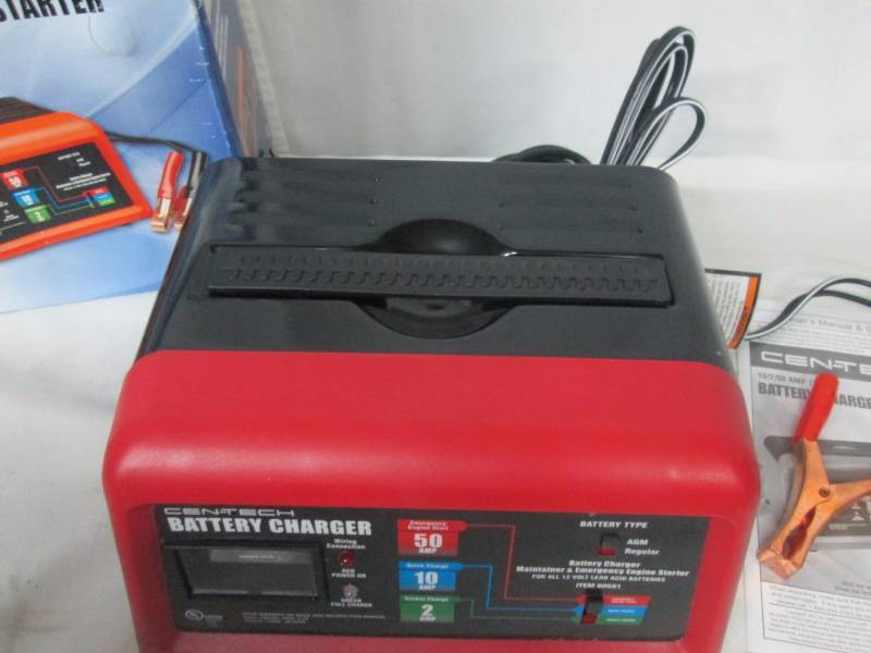 how to use cen tech battery charger