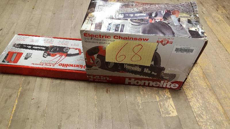 lot 68 image: Homelite Electric chainsawused in good working condition