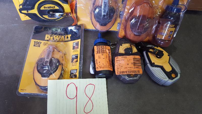 lot 98 image: Lot of Dewalr Chalk Reels