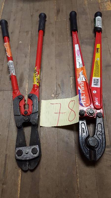 lot 78 image: Lot of 2 HK Porter Bolt Cutters