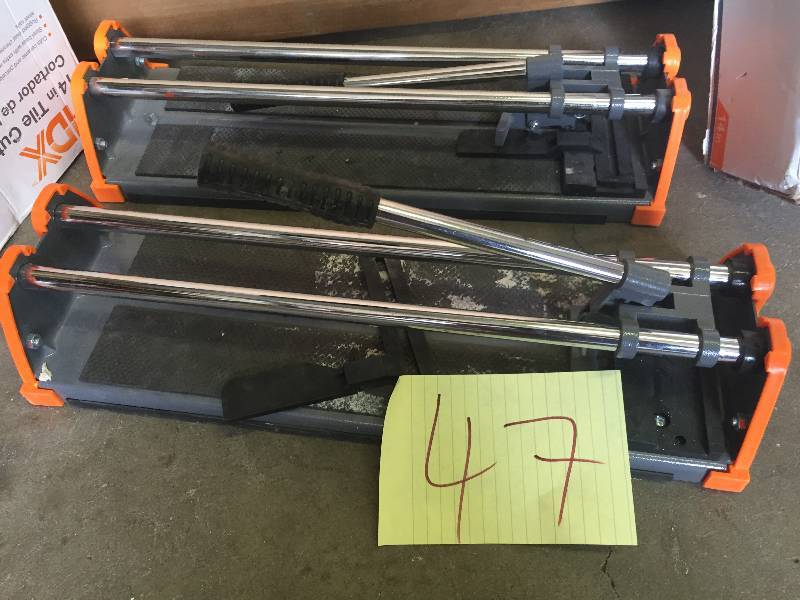 lot 46 image: HDX 14 in. Rip Ceramic Tile Cutter IN LIKE NEW WORKING CONDITIONS