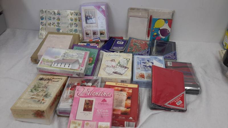 Photo albums, cards, stationery