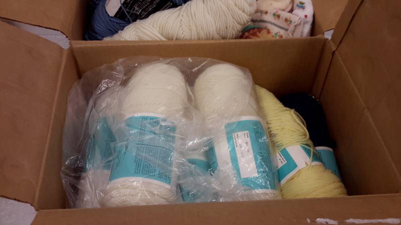 Yarn and dish towels