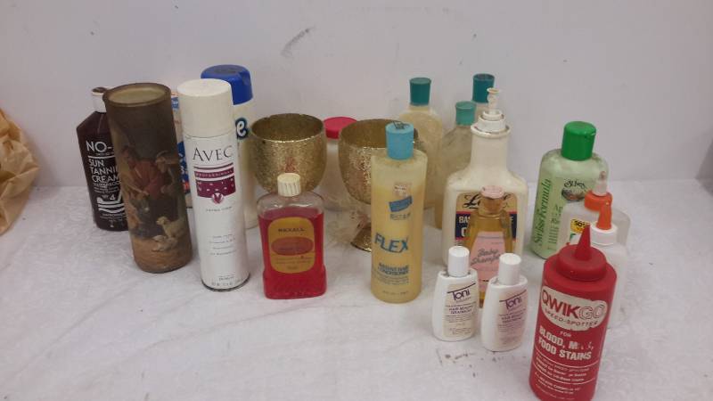 Bottle assortment and candles