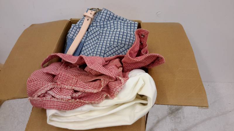 Box of vintage womens clothes